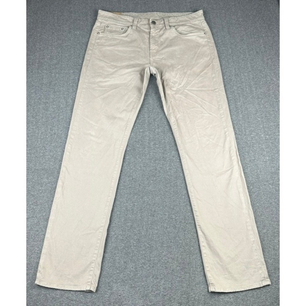 J Brand Kane Slim Straight Leg Pants Mens 34 Khaki Tan Chino Made in USA